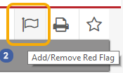 Flag icon at the top of the page